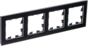 Рамка Systeme AtlasDesign Nature, 4 поста (Натуральное стекло, чёрный)