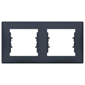 Рамка Schneider Sedna, 2 поста, горизонтальная (графит)