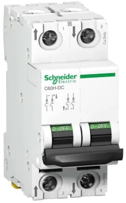 Автоматический выключатель Schneider Acti 9 C60H-DC - DC - 2P - 3A - C - 10kA - 4M - 440В