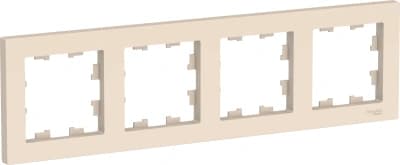 Рамка Systeme AtlasDesign, 4 поста, Бежевая