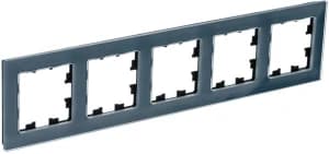 Рамка Systeme AtlasDesign Nature, 5 постов (Натуральное стекло, грифель)