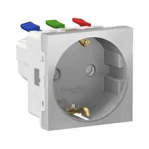 Розетка электрическая Schneider Unica Modular (алюминий)
