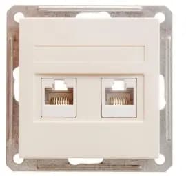 Розетки компьютерные (RJ-45) двойные Schneider W59 (Слоновая кость)
