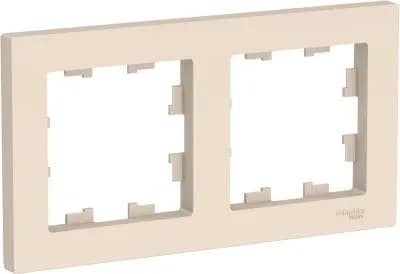 Рамка Systeme AtlasDesign, 2 поста, Бежевая