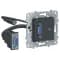 Розетка HD15+Minijack Unica New (антрацит)
