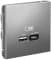 GAL000929 Зарядное устройство USB Systeme ArtGallery, USB-A (1.5A) + USB-C (3A, 45Вт) (Сталь)