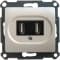 Розетка Glossa USB (перламутр)