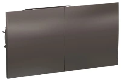 Розетка электрическая двойная со шторками с сдвижными крышками Schneider AtlasDesign (Мокко)