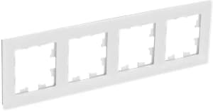 Рамка Systeme AtlasDesign Nature, 4 поста (Натуральное стекло, белый)