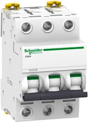 Автоматический выключатель Schneider Acti9 iC60N - 3P - 6A - D - 10kA - 6M - 400В