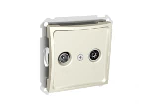 TV-R розетка оконечная 8dB, механизм, бежевый