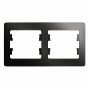 Рамка Systeme Glossa, 2 поста, горизонтальная (антрацит)