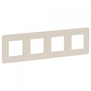 Рамка Schneider Studio Color, 4 поста (шампань/белый)