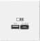 Зарядное устройство USB Schneider, USB-A (1.5A) + USB-C (3A, 45Вт) (Лотос)