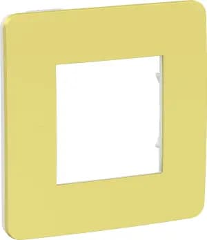 Рамка Schneider Studio Color, 1 пост (зеленое яблоко/белый)