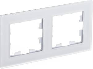 Рамка Systeme AtlasDesign Nature, 2 поста (Матовое белое стекло)