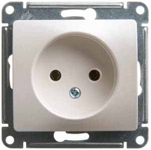 Розетка электрическая Schneider без заземления (Перламутр)