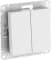 ATLASDESIGN AQUA 2-клавишный ПЕРЕКЛЮЧАТЕЛЬ IP44,сх.6, 10АХ,мех., быстрозажим. клем., БЕЛЫЙ