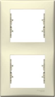 Рамка Schneider Sedna, 2 поста, вертикальная, Бежевая