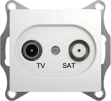 Розетка TV-SAT проходная (Белый)