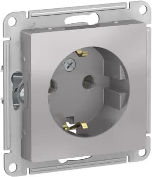 Розетка электрическая Schneider (Алюминий)