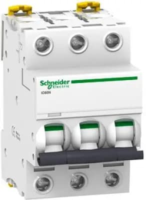 Автоматический выключатель Schneider Acti9 iC60N - 3P - 40A - C - 10kA - 6M - 400В