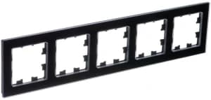 Рамка Systeme AtlasDesign Nature, 5 постов (Натуральное стекло, чёрный)