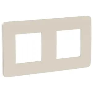 Рамка Schneider Studio Color, 2 поста (шампань/белый)