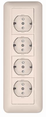 РОЗЕТКА ОУ С ЗК 4 Я,МОНТ.ПЛ.БЕЛ.