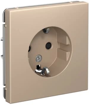 Розетка электрическая Schneider на автозажимах (Песочный)