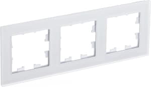 Рамка Systeme AtlasDesign Nature, 3 поста (Матовое белое стекло)