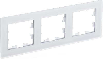 Рамка Systeme AtlasDesign Nature, 3 поста (Матовое белое стекло)