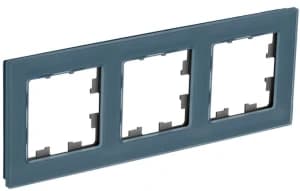 Рамка Systeme AtlasDesign Nature, 3 поста (Натуральное стекло, грифель)