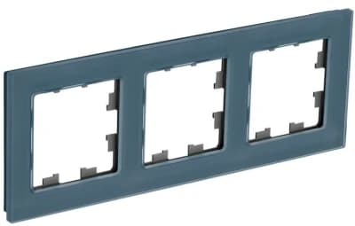 Рамка Systeme AtlasDesign Nature, 3 поста (Натуральное стекло, грифель)