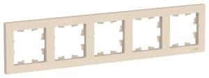 Рамка Systeme AtlasDesign, 5 постов, Бежевая