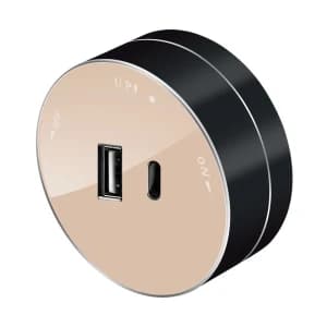 MultiTrack Розетка 2хUSB (тип А+С) 18Вт, 5В/3А, тип MTK03, Песочный