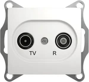 Розетка TV-FM проходная (Белый)
