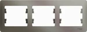 Рамка Systeme Glossa, 3 поста, горизонтальная (платина)