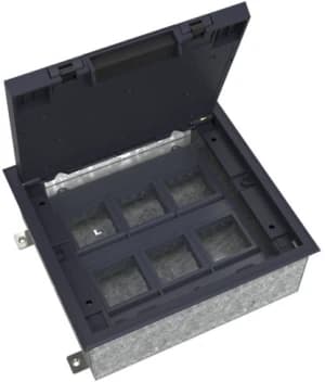 MultiDesk Люк на 12 модулей IP40 для бетонных полов с монтажной коробкой, тип MDK10