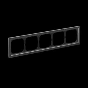 Рамка Schneider Systeme ArtGallery Pure, 5 постов (Чёрное матовое стекло)