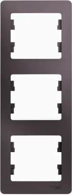 Рамка Systeme Glossa, 3 поста, вертикальная (сиреневый туман)