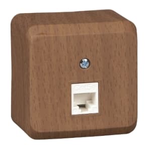 Розетка информационная RJ45 кат.5e Schneider Этюд (темный бук)