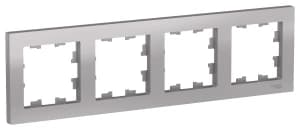 Рамка Systeme AtlasDesign, 4 поста (Алюминий)