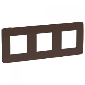 Рамка Schneider Studio Color, 3 поста (шоколад/антрацит)
