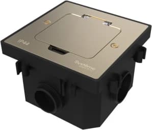 MultiDesk Лючок на 2 модуля IP44 с монтажной коробкой для бетонных полов НИКЕЛЬ, тип MDK20