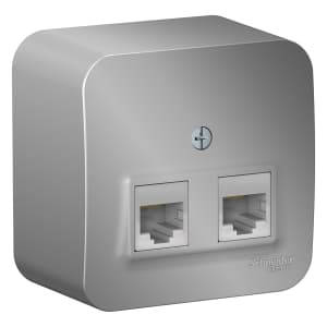 Розетка информационная Schneider Blanca (алюминий)