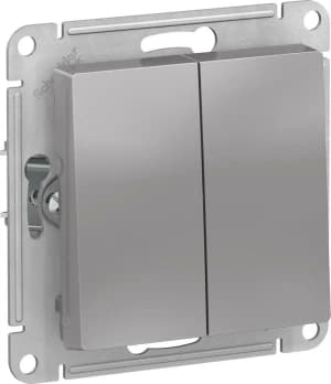Влагозащищенный двухклавишный выключатель IP44 (Алюминий)