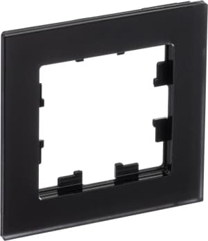 Рамка Systeme AtlasDesign Nature, 1 пост (Матовое чёрное стекло)
