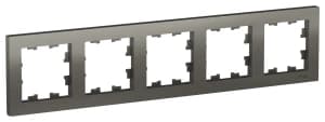 Рамка Systeme AtlasDesign, 5 постов (Сталь)