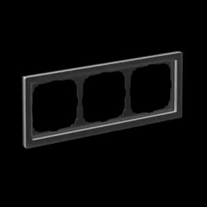 Рамка Schneider Systeme ArtGallery Pure, 3 поста (Чёрное матовое стекло)